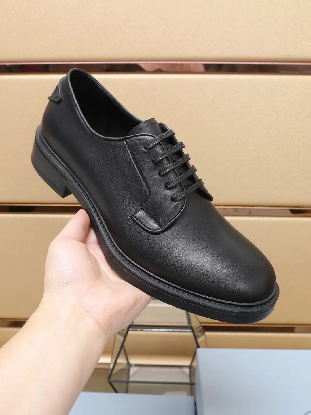 P640💰🔥《PRADA》👏Latest • High-end top brand luxury ~ purchasing agency, top quality. New fashionable business men's shoes🔜The uppers are made of original open-edge beaded cowhide➕cowhide·lining, with fine workmanship. The original stylish and soft combination wear-resistant and non-slip outsole is light and comfortable on the feet. The real thing looks better in real life. Size: 38/45
